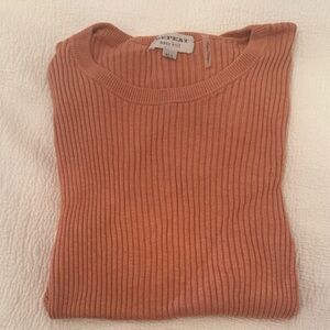 Repeat Cashmere Ribbed Knit Tee Shirt